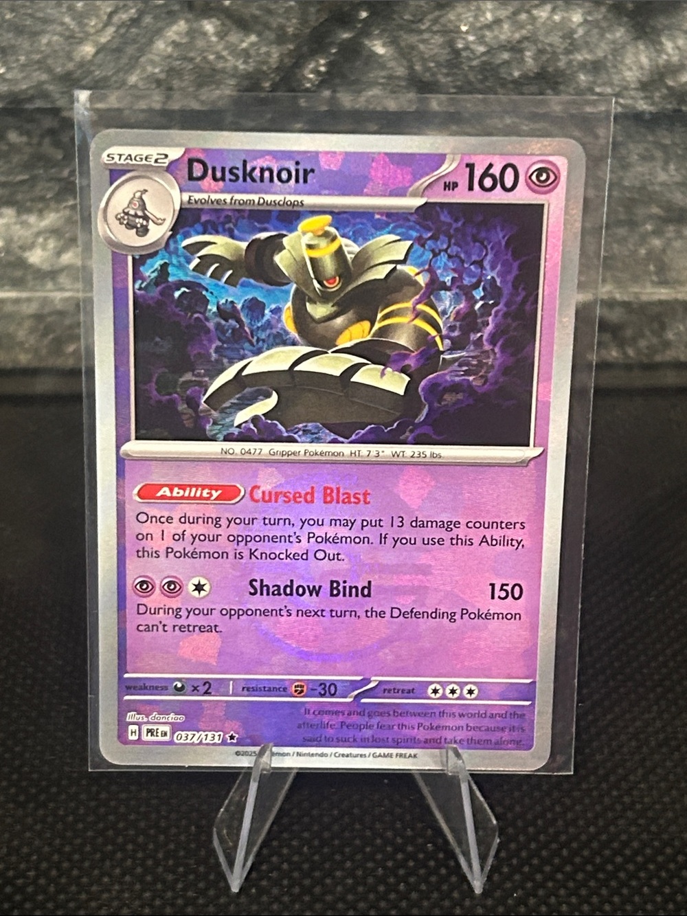 Pokemon Dusknoir Pokeball 037/131‎ Holo from Prismatic Evolutions M/NM